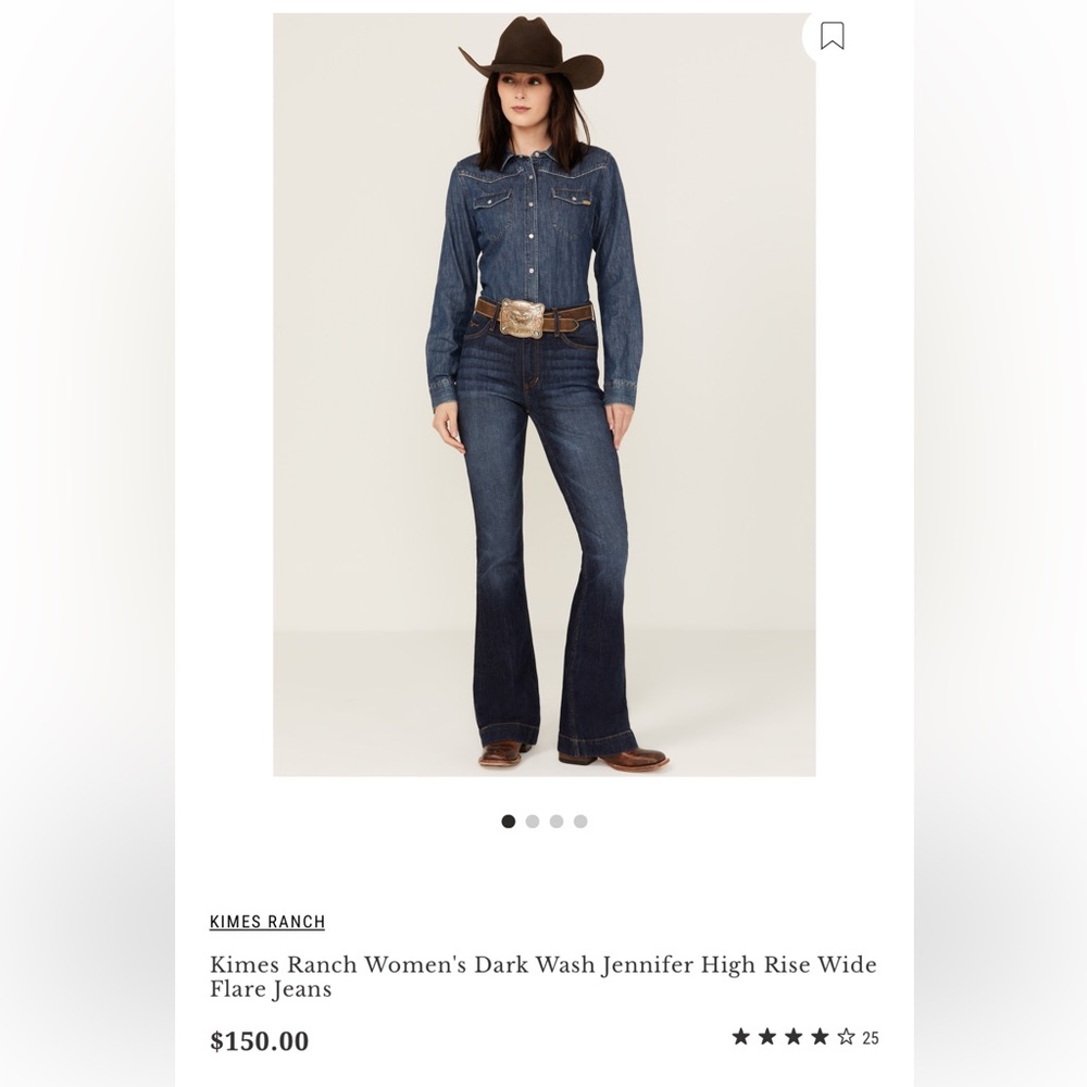 kimes ranch jennifer dark wash jeans, size 2/32